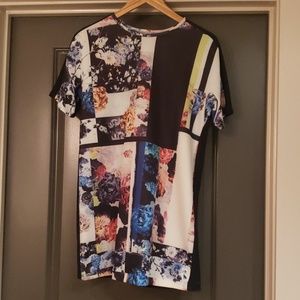 Women's Mixed Media Shirt Dress